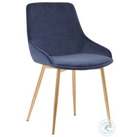 Heidi Blue Velvet Accent Dining Chair