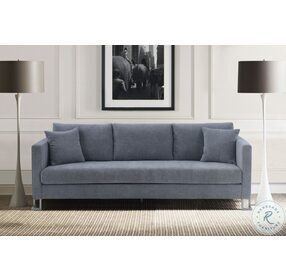 Heritage Gray Fabric Upholstered Sofa