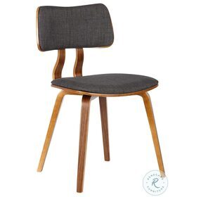 Jaguar Charcoal Fabric Mid Century Dining Chair