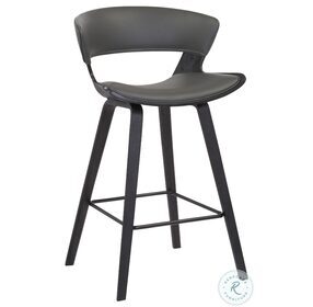 Jagger Grey Faux Leather Modern 26" Counter Height Stool