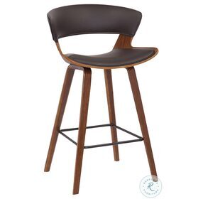 Jagger Black Faux Leather Modern 26" Counter Height Stool
