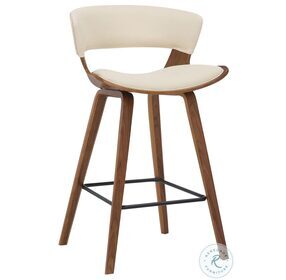 Jagger Beige Faux Leather Modern 26" Counter Height Stool