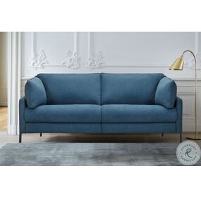 Juliett Blue Fabric Modern 80" Power Reclining Sofa