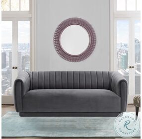 Kinsley Dark Grey Modern Velvet Sofa