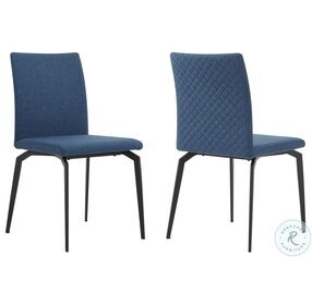 Lyon Blue Fabric Dining Chair Set of 2