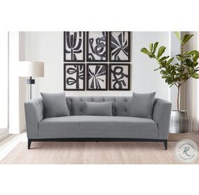 Melange Gray Velvet Sofa