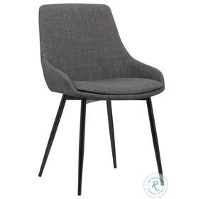 Mia Charcoal Fabric Contemporary Dining Chair