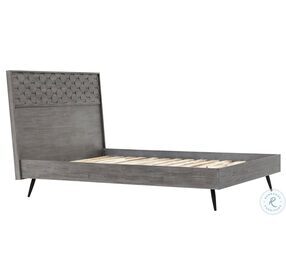 Makena Grey Acacia Wood King Platform Bed