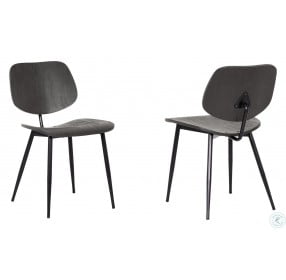 Miki Black Wood Dining Accent Chair Set Of 2
