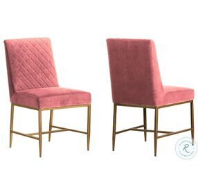 Memphis Pink Velvet Accent Dining Chair Set of 2