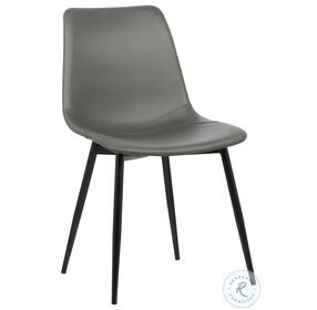 Monte Gray Faux Leather Contemporary Dining Chair