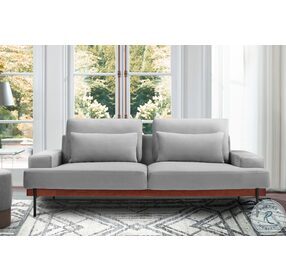 Monet Gray Velvet Mid Century Modern 86" Sofa