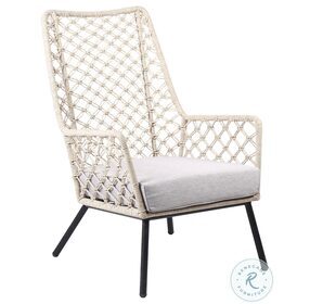 Marco Natural Springs Rope And Grey Cushion Outdoor Lounge Chair