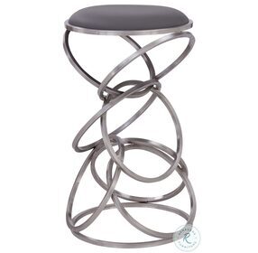 Medley Gray Faux Leather Contemporary 26" Counter Height Stool