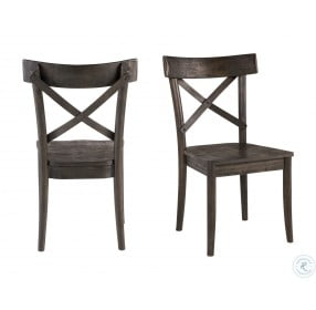 Calhoun Dark Brown Wooden Side Chair Set Of 2