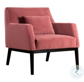Oliver Pink Velvet Modern Accent Chair