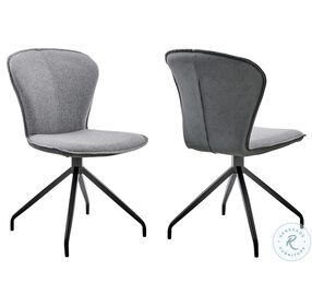 Petrie Gray Faux Leather Accent Dining Chair Set of 2