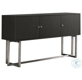 Prague Gray And Brushed Stainless Steel Contemporary Buffet