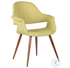 Phoebe Green Fabric Mid Century Dining Chair