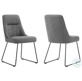 Quartz Gray Fabric Dining Chair Set of 2