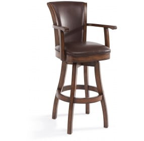 Raleigh Arm Chestnut 26" Swivel Counter Height Stool