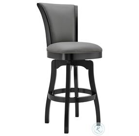 Raleigh Gray Faux Leather 30" Swivel Bar Stool