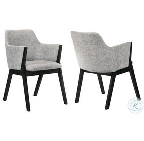 Renzo Light Gray Fabric Dining Side Chair Set of 2