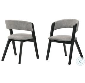 Rowan Gray And Black Upholstered Dining Chair Set of 2