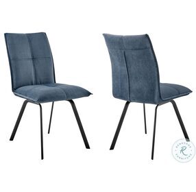 Rylee Blue Fabric Accent Dining Chair Set of 2