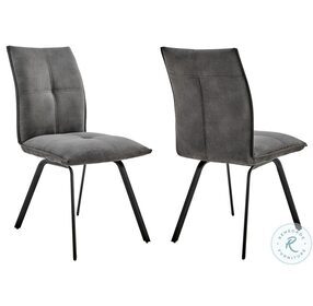 Rylee Charcoal Fabric Accent Dining Chair Set of 2