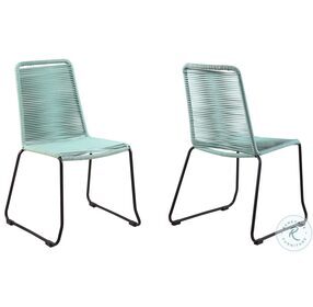 Shasta Wasabi Rope Outdoor Stackable Dining Chair Set of 2