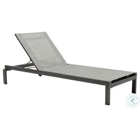 Solana Dark And Light Grey Aluminum Outdoor Stacking Chaise Lounge Chair