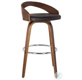 Sonia Brown Faux Leather 30" Swivel Bar Stool