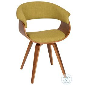 Summer Green Fabric Mid Century Chair