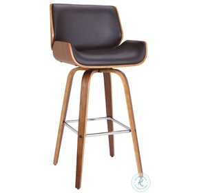 Tyler Brown Faux Leather 26" Swivel Counter Height Stool