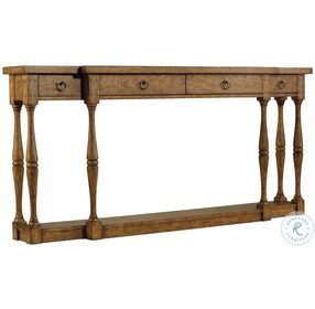 Sanctuary Driftwood Four Drawer Thin Console Table