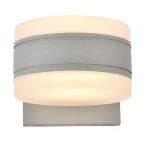 LDOD4012S Raine Silver Round Outdoor Wall Light