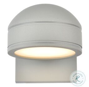 LDOD4016S Raine Silver Round Outdoor Wall Light