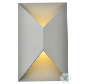 LDOD4022S Raine Silver Rectangle Outdoor Wall Light