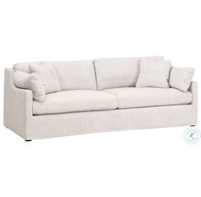 Lena Bisque 95" Slope Arm Slipcover Sofa