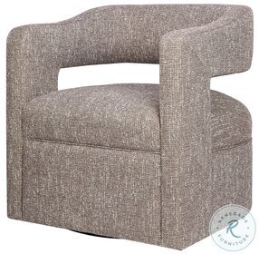 Lexy Chocolate Upholstered Swivel Accent Chair
