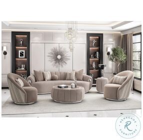 Lucca Tan Nougat And Beige Occasional Table Set