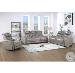 Breckenridge Light Gray Power Reclining Living Room Set Power Headrest And Footrest