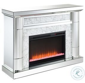 Lorelei Silver Fireplace with Mantel Package
