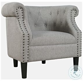 Lily Ash Upholstered Barrel Back Accent Chair