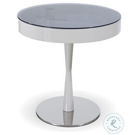 Lily White Round End Table