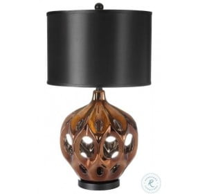 Regina Gold and Brown 29" Ceramic Table Lamp