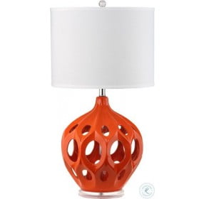 Regina Orange 29" Ceramic Table Lamp
