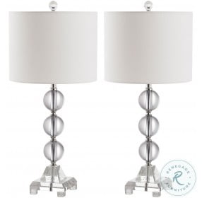 Fiona Clear 23" Crystal Large Table Lamp Set of 2