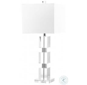 Ice Clear 28" Palace Crystal Cube Table Lamp